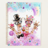 Fantasy Rainbow Giraffe in Candy Clouds Planer (Vorderseite)