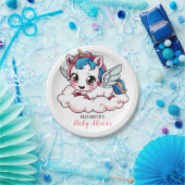 Fantasy Rainbow Unicorn Kinderdusche Pappteller (Party)