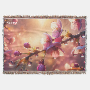 Fantasy Raindrops Cherry Petals Decke