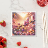 Fantasy Raindrops Cherry Petals Serviette (Beispiel)