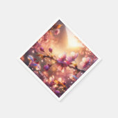 Fantasy Raindrops Cherry Petals Serviette (Ecke)