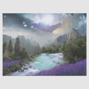 Fantasy Rainforest Landschaftlich Landschaft Seidenpapier