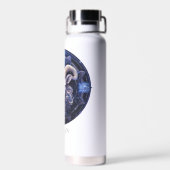 Fantasy Ram Zodiac Symbol Celestial Galaxy Aries Trinkflasche (Rückseite)
