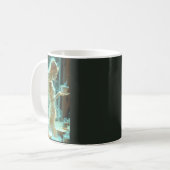 Fantasy-Rauch-Kunst Frau Leuchtender Kaffeebecher Kaffeetasse (Vorderseite Links)