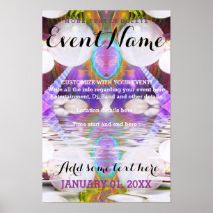 Fantasy Rave Event anpassbare Poster Vorlage #1