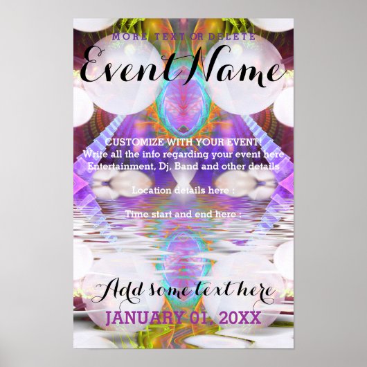 Fantasy Rave Event Individualisierbares Poster Tem (Vorne)