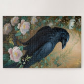 Fantasy Raven & Bloom - Zauberhafte Gotische Kunst Puzzle (Horizontal)