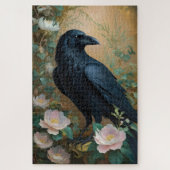 Fantasy Raven & Bloom - Zauberhafte Gotische Kunst Puzzle (Vertikal)