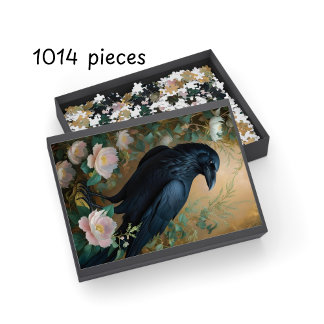 Fantasy Raven & Bloom - Zauberhafte Gotische Kunst Puzzle