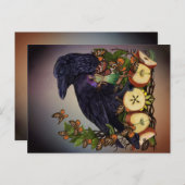 Fantasy Raven Fee Art Postkarte (Vorne/Hinten)