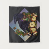 Fantasy Raven Fee Art Wandteppich (Vorderseite)