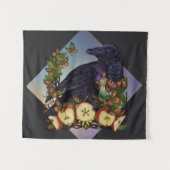 Fantasy Raven Fee Art Wandteppich (Vorderseite (Horizontal))