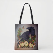 Fantasy Raven Fee Tote Tag Tasche (Vorderseite)
