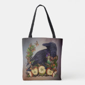Fantasy Raven Fee Tote Tag Tasche (Rückseite)