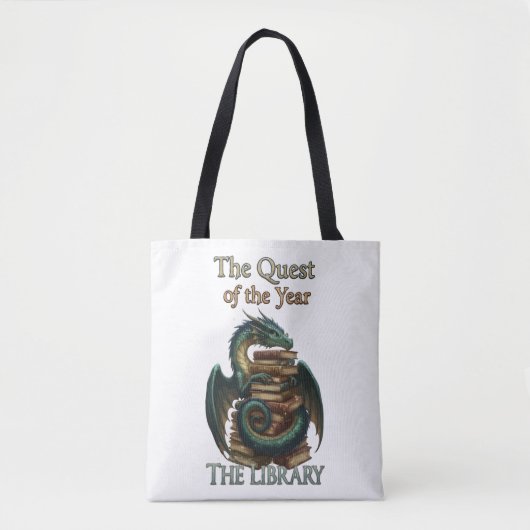 Fantasy Reading Dragon Librarian | Das Streben nac Tasche (Vorderseite)