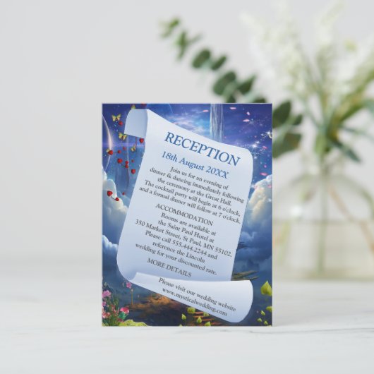 Fantasy Realms of Magic Scenerics Designs Ankündigungspostkarte (Stehend Vorderseite)