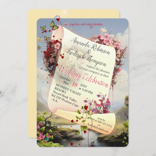 Fantasy Realms of Magic Scenerics Designs Einladung (Vorne/Hinten)