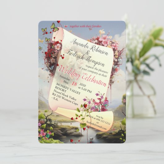 Fantasy Realms of Magic Scenerics Designs Einladung (Stehend Vorderseite)