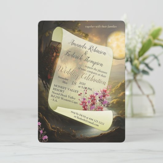 Fantasy Realms of Magic Scenerics Designs Einladung (Stehend Vorderseite)