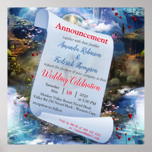 Fantasy Realms of Magic Scenerics Designs Poster