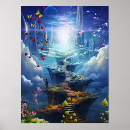 Fantasy Realms of Magic Scenerics Designs Poster