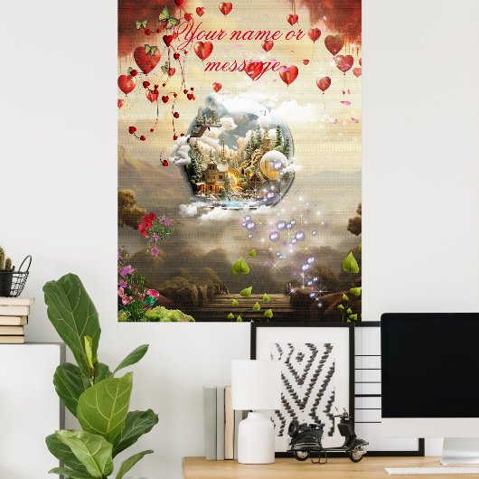 Fantasy Realms of Magic Scenerics Designs Poster (Heimbüro)