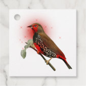 Fantasy Red Bird Geschenkanhänger (Vorderseite)