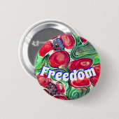 Fantasy & Red Blume Button (Vorne & Hinten)