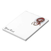 Fantasy Red Dragon Notizblock (Rotiert)