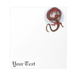 Fantasy Red Dragon Notizblock
