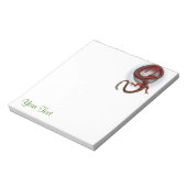 Fantasy Red Dragon Notizblock (Rotiert)