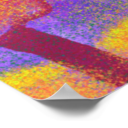 Fantasy Red Tree on Jupiter Poster (Ecke)