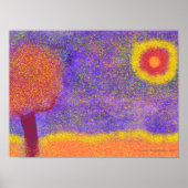 Fantasy Red Tree on Jupiter Poster (Vorne)