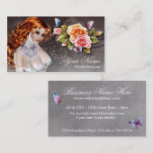 Fantasy Redhead Schöne Rose Frauen Visitenkarte (Vorne/Hinten)