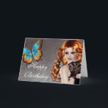 Fantasy Redhead with Butterfly Birthday Card Karte<br><div class="desc">fügen Sie Ihre eigene Nachricht hinzu (diese Karte ist innen leer - klicken Sie auf KENNEN, um eine Nachricht für uns zu drucken für Sie hinzufügen ... . © 2004-2015 MarloDee Designs: Alle Rechte vorbehalten. Alle erforderlichen Lizenzen wurden erworben und sind in Datei gespeichert. Bilder auf dieser Website sind NICHT...</div>