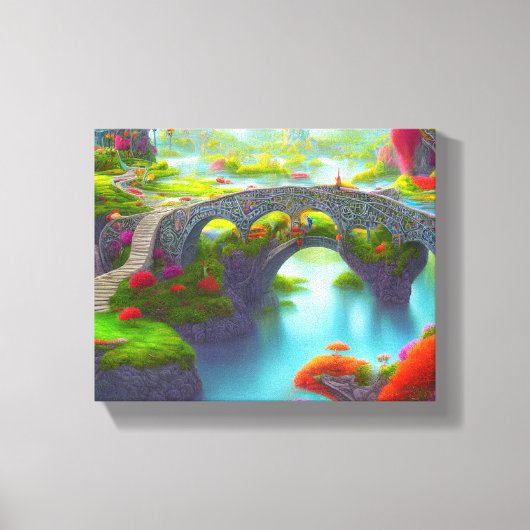 Fantasy River Gardens Leinwanddruck (Vorderseite)