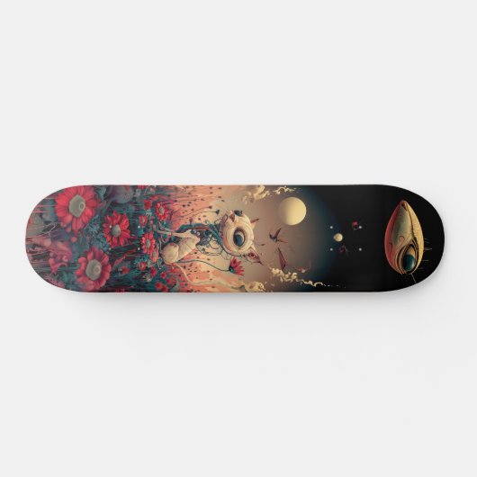 Fantasy robotic Cat skateboard (Horizontal)