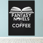 Fantasy Romane und Kaffee Leinwanddruck (Insitu (Holzboden))