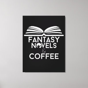 Fantasy Romane und Kaffee Leinwanddruck