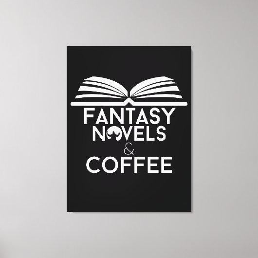 Fantasy Romane und Kaffee Leinwanddruck (Vorderseite)