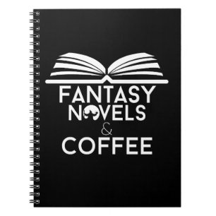 Fantasy Romane und Kaffee Notizblock