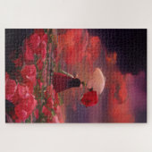 Fantasy Rose Field Under Sky Puzzle (Horizontal)