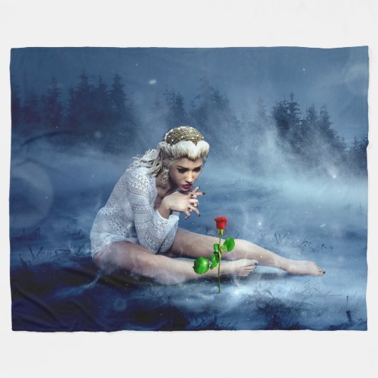 FANTASY ROSE FLEECEDECKE (Vorderseite (Horizontal))