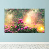 FANTASY Rose Garden - überdachte Canvas Leinwanddruck (Insitu (Holzboden))