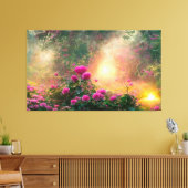 FANTASY Rose Garden - überdachte Canvas Leinwanddruck (Insitu (Wohnzimmer))