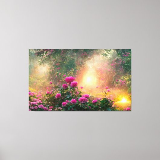FANTASY Rose Garden - überdachte Canvas Leinwanddruck (Vorderseite)