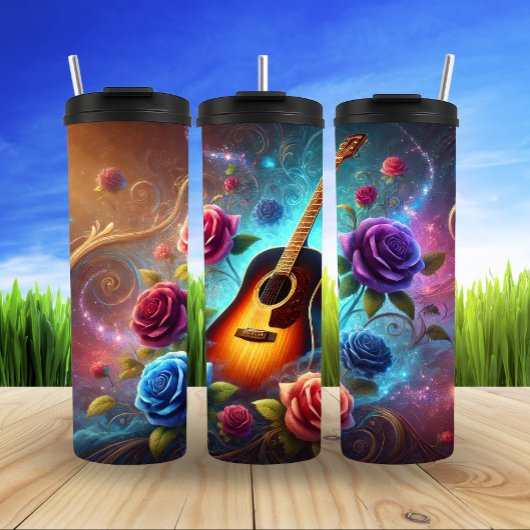 Fantasy Rose Gitarre Dreamscape Thermosbecher