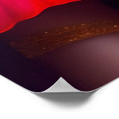 Fantasy-Rote Fee rote Blumen Poster (Ecke)