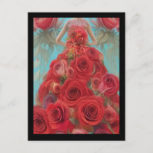 Fantasy Rote Rosen Hochzeitskleid Goth Bride Diva