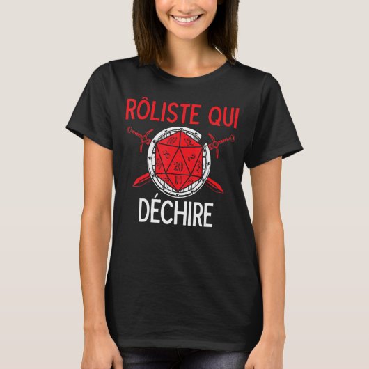 Fantasy RPG D20 Role Game Geschenk JDR. T-Shirt (Vorderseite)